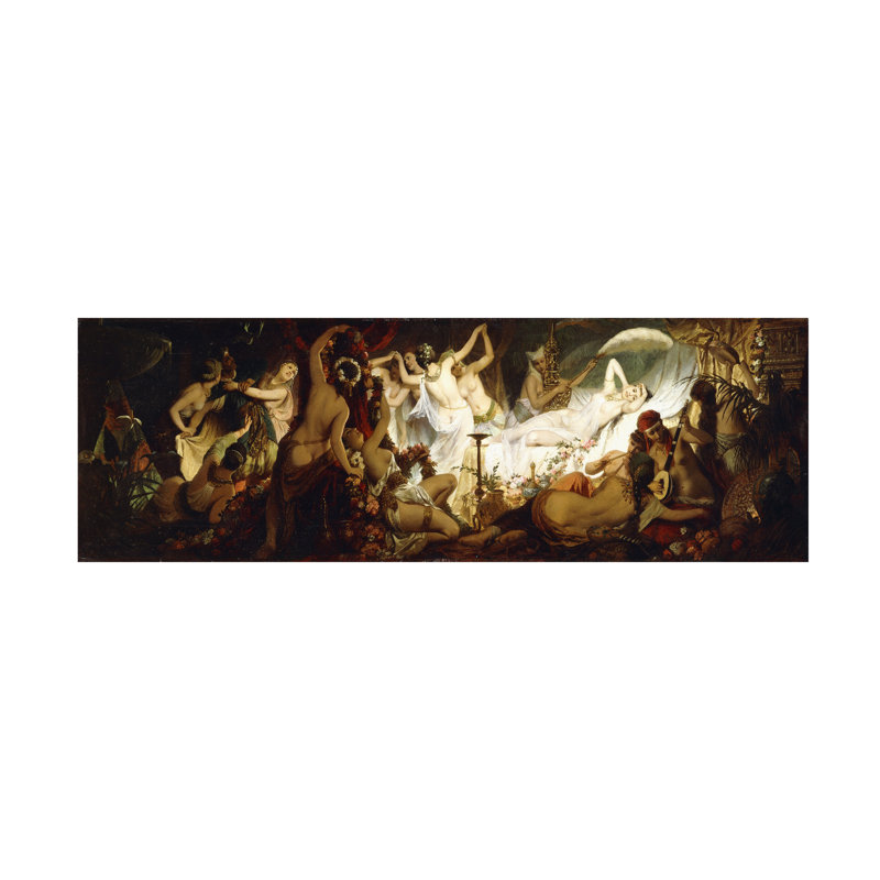Hans Makart le Harem, art sur toile, H 10 po x l 32 po