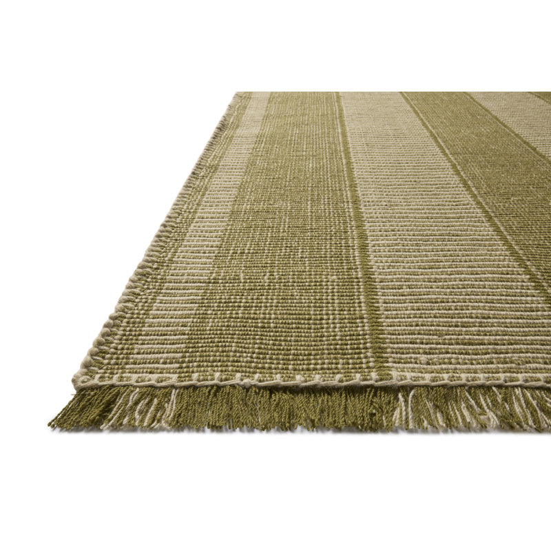 Tapis vert / ivoire Loloi Walburga, Vert / ivoire, 3 pi 6 po x 5 pi 6 po