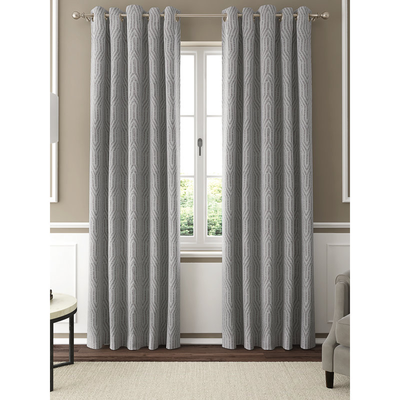 TREASURE Room Darkening Curtain Pair, Silver
