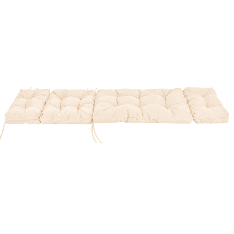 Outdoor 4'' Chaise Lounge Seat Back Cushion, Beige