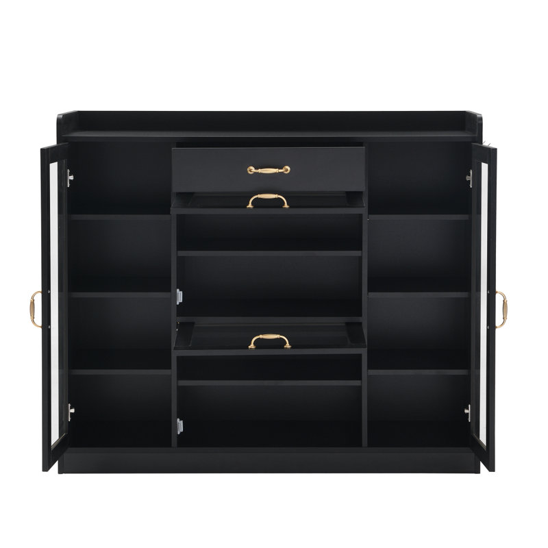 Buffet Herc 47,2 po, H 40,5 po x l 47,2 po x P 14,1 po, Noir