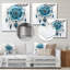 Blue Dream Catcher Minimalist Serenity III - paysages, art mural en métal-2123010617