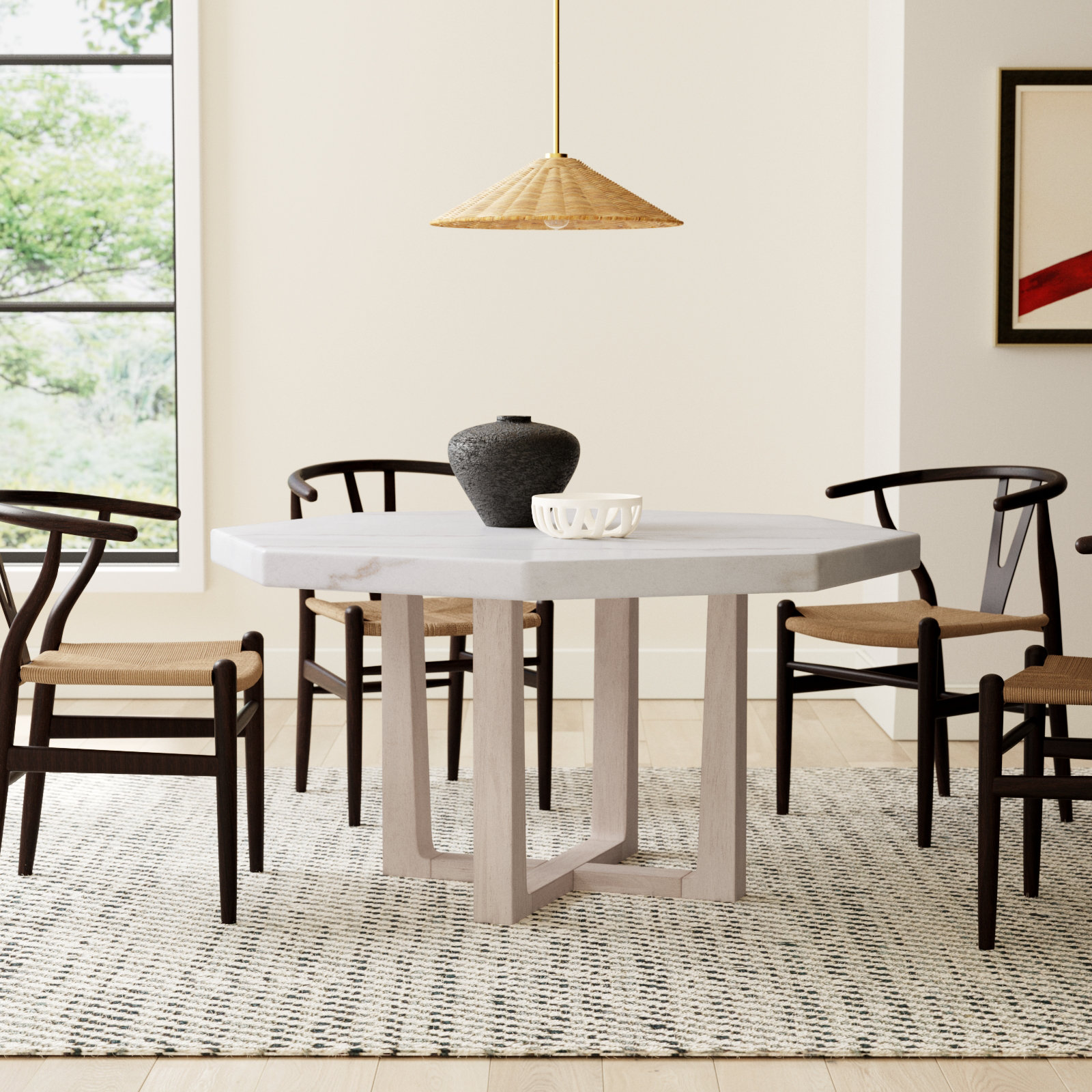 Landover 54'' Marble Dining Table