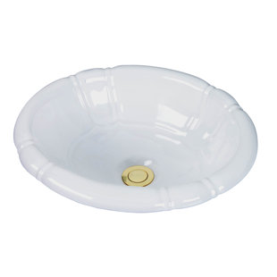 Barclay Sienna 12.88'' Vitreous China Oval Bathroom Sink with Overflow
