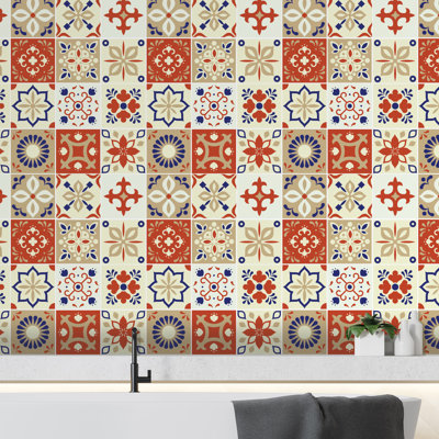 Stewie Marjorelle Moroccan Wall Tile Sticker Set - 15 cm x 15 cm