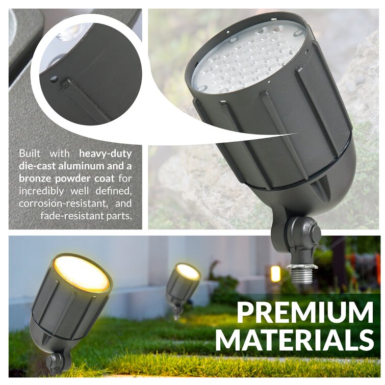 LED Outdoor landscape lighting aluminum long bullet spot light low