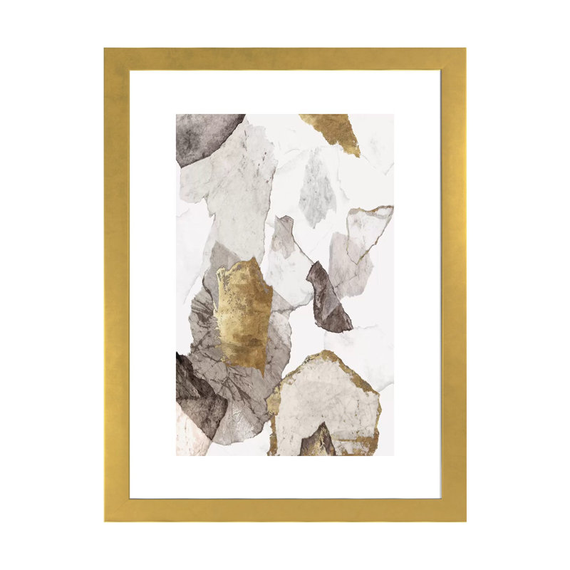 " Amplified III " by PI Studio, Gold Paper, White, 24" H x 16" W x 1" D