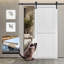 Ensemble de quincaillerie de porte de grange en panneau de fibres à densité moyenne avec porte coulissante recouverte d'une surface en PVC imperméable-103430713-103430727