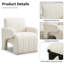 Fauteuil d'appoint moderne rembourré en sherpa doux-761292991