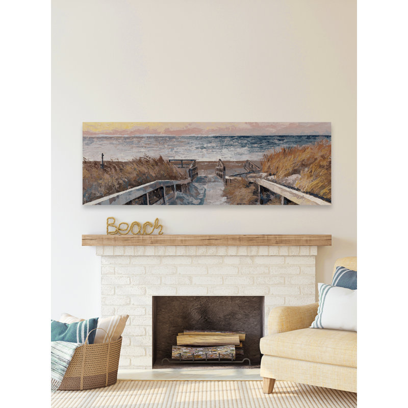 «Inviting Walkway» - peinture panoramique sur toile tendue, H 5 po x l 15 po x P 1,5 po