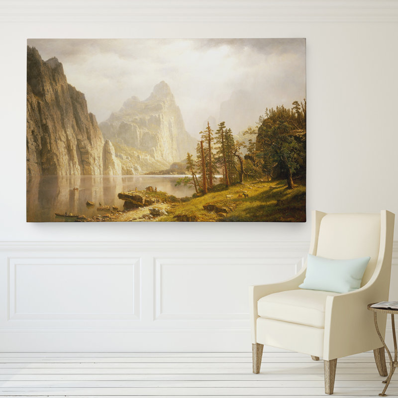 « merced river », reproduction de peinture à l’acrylique, H 24 po x l 36 po x P 1,5 po, Toile tendue