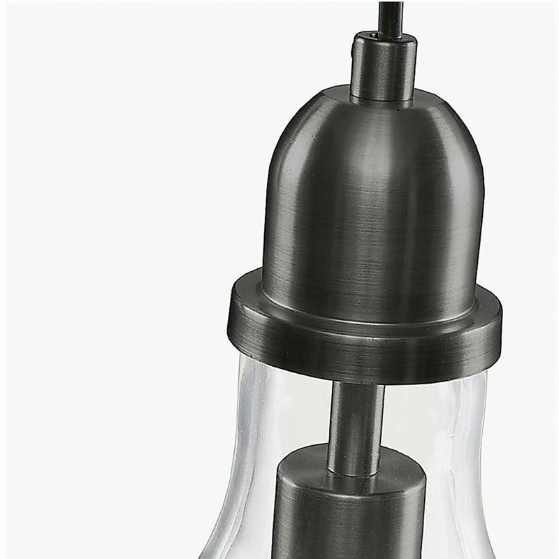 Luminaire suspendu ovale en verre, Bronze