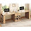Bureau d'ordinateur 90,5 "pour 2 personnes, bureau long avec tiroirs de rangement