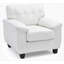 Chaise d'appoint chic et moderne en blanc-665021321