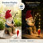 Statue de jardin solaire gnome de pêche 9,45 "avec lumières DEL