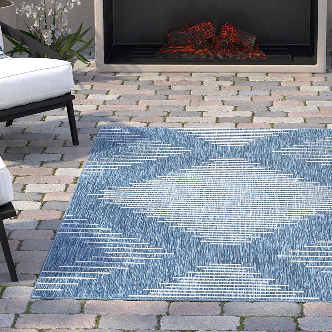 Union Rustic Geometric Machine Woven Polypropylene Indoor / Outdoor ...