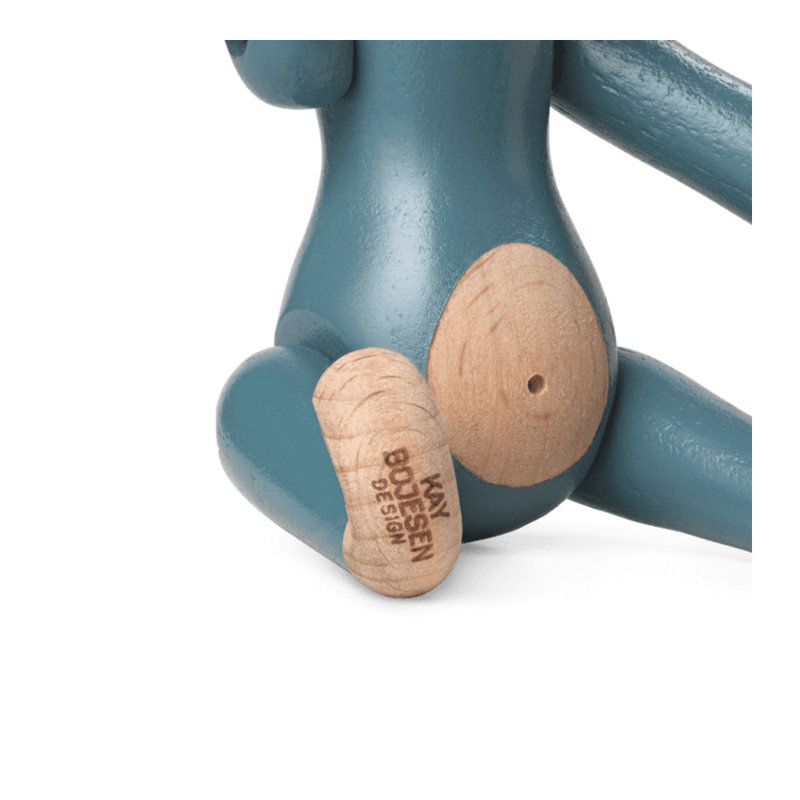 Mini Monkey Figurine, Vintage Blue