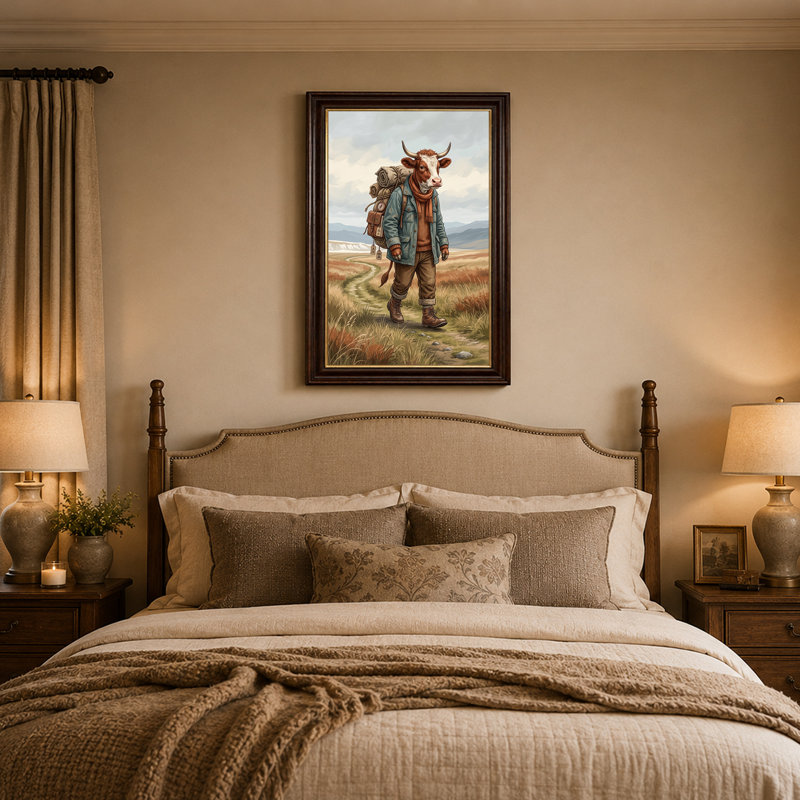 Art mural sur toile, "Randonnée", H 24 po x l 16 po