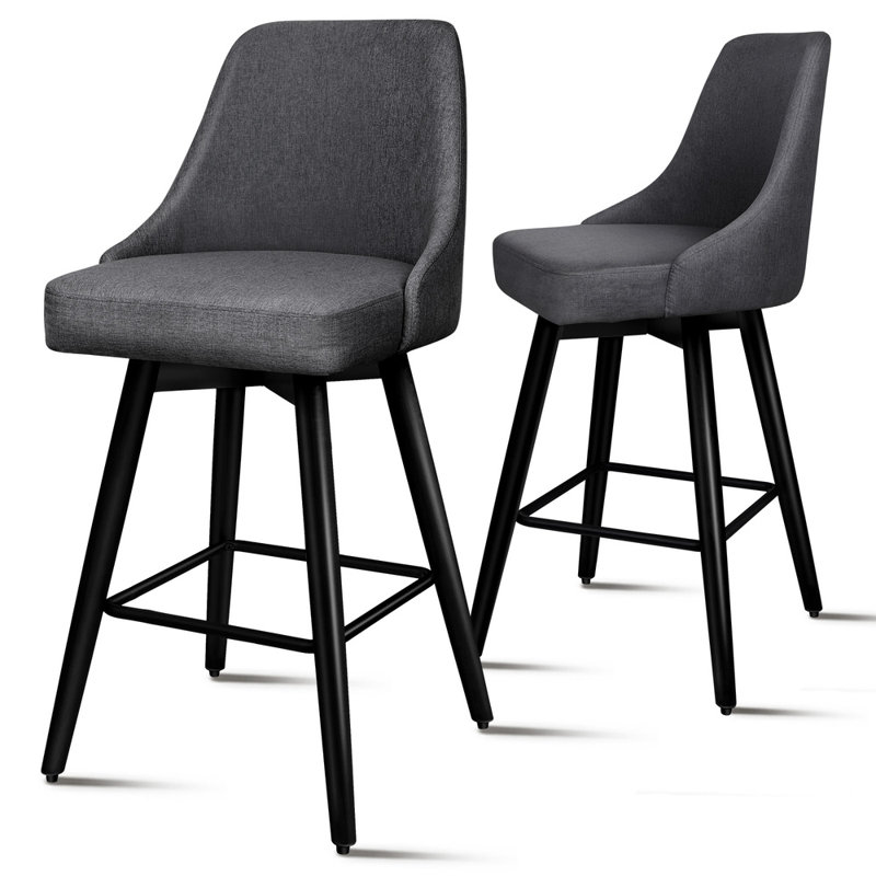 Langione Upholstered Counter Stool, Grey