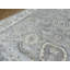 Tapis unique en soie noué à la main gris / ivoire 9 pi x 12 pi Broadhurst