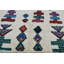 Tapis blanc cassé / vert / bleu One-of-a-Kind 4 pi 7 po x 7 pi 5 po années 1980