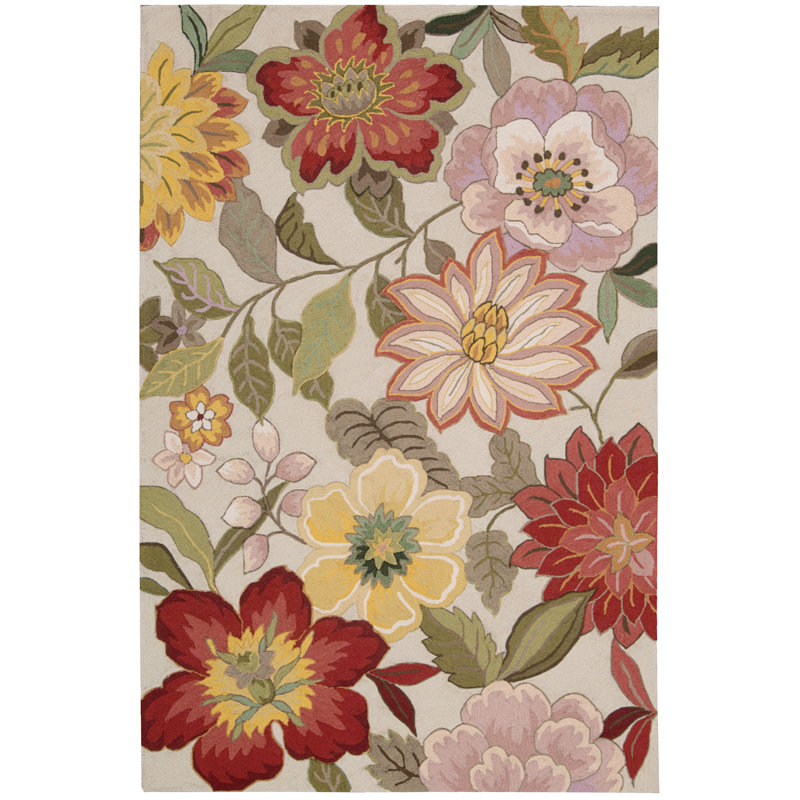 Dufrene Floral Area Rug, Rectangle 107 x 168cm