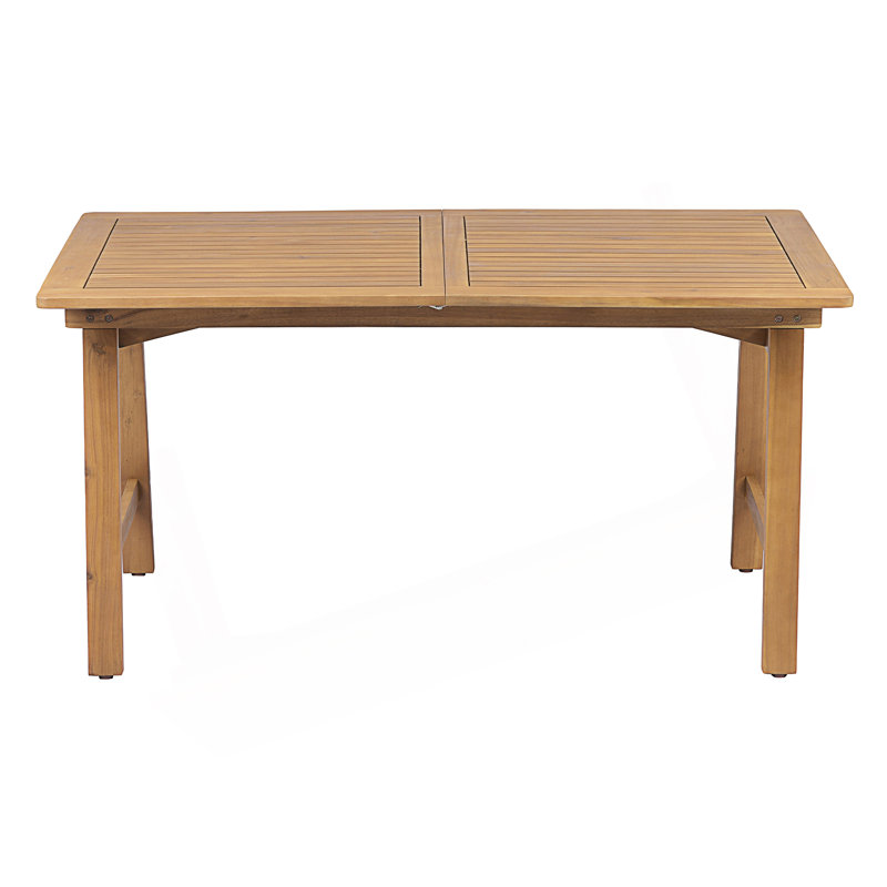 Table de salle à manger extensible, table de patio rectangulaire de 59 à 78,74 po avec plateau à lattes