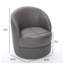 Fauteuil d'appoint pivotant Mid-Century moderne en cuir l 28,93 po x P 29,52 po x H 30,9 po Auden