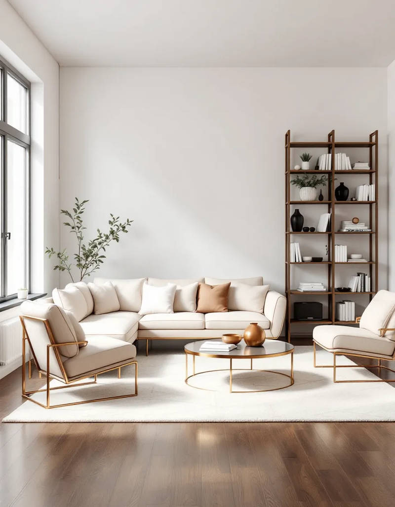 Raines Martha Stewart Emmett 3 Shelf Storage Display Unit Bookcase with Metal Frame