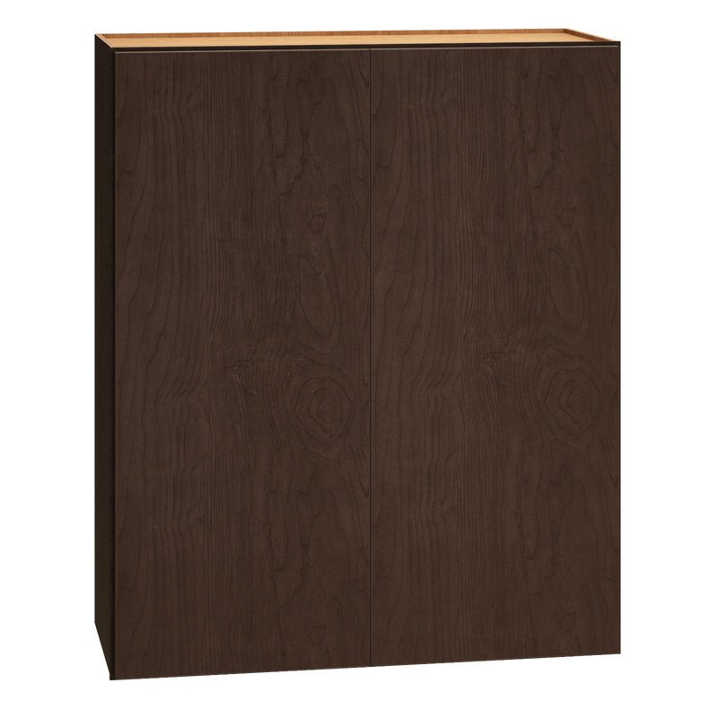 Armoire murale standard à 2 portes avec 2 tablettes réglables Dwelling Rosemont, Épices grillées