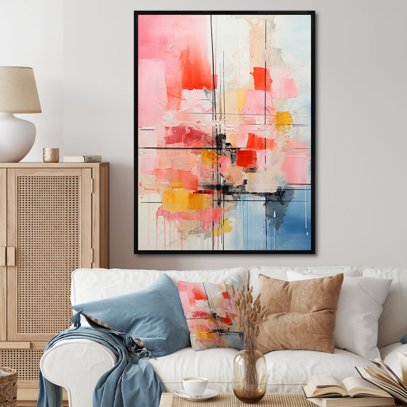 «Pastel Color Japon Art Harmony I», reproduction, Cadre flottant noir, H 40 po x l 30 po x P 1,5 po