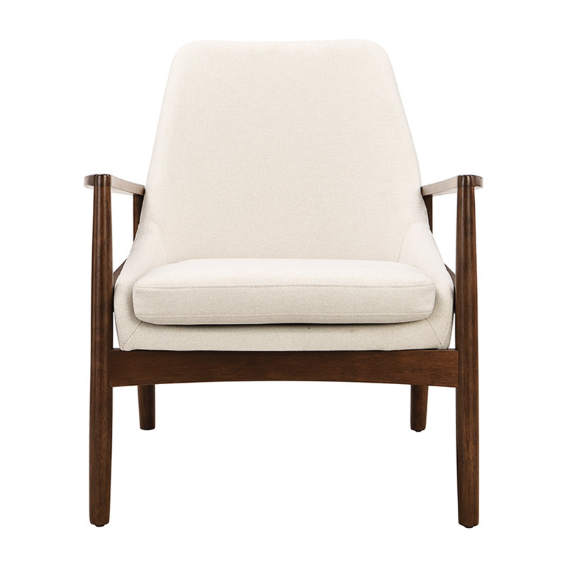 Fauteuil d'appoint - Fauteuil de salon moderne de style Mid-Century, structure en bois massif, dossier de lecture à haut dossier, fauteuil avec cadre de rembourrage pratique, choix de sièges, siège élégant