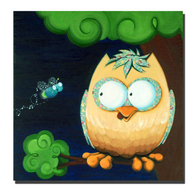 Art sur toile hibou par sylvia masek
