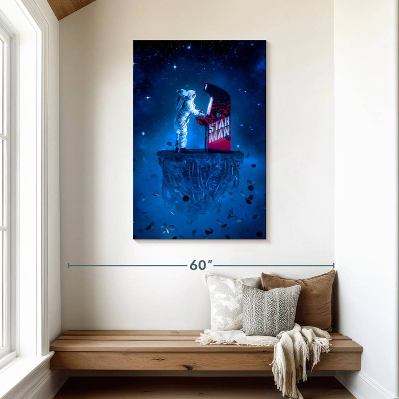 Kelan Arcade Gamer Astronaut, 45" H x 30" W