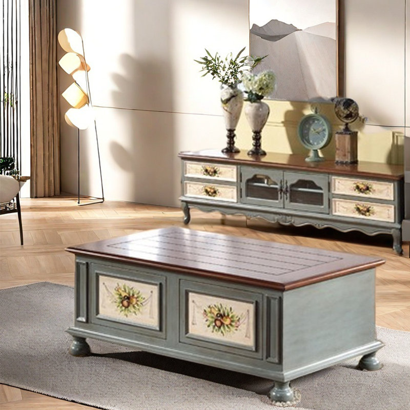 Table basse avec meuble télé fait à la main