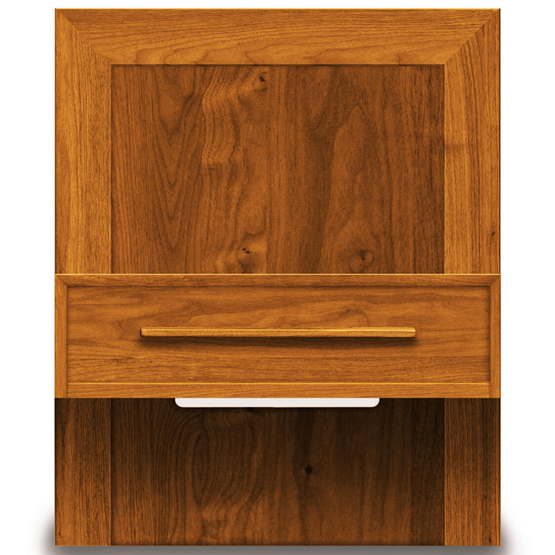 Moduluxe 1 - Drawer Solid Wood Nightstand, Autumn Cherry
