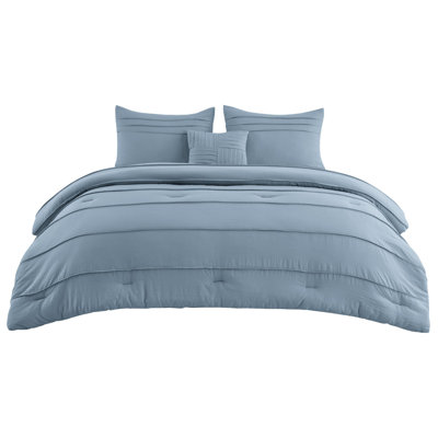 Bedsure Pinch Pleat Comforter Set Boho Bed-in-A-Bag Bedding Set with  Pillowcases for All Season