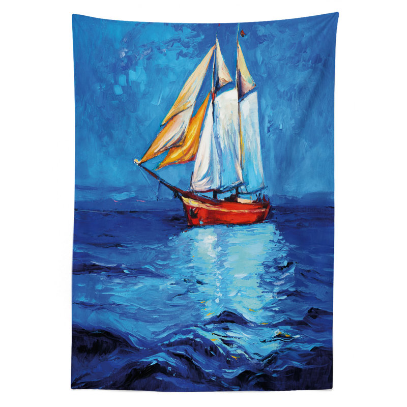 Nautical Tablecloth, 84" x 60"