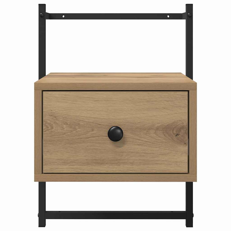 35cm W Manufactured Wood Bedside Table, Artisan Oak