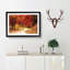 Path Through the Forest at Autumn in Abstract - Framed Print-55737335-55737336