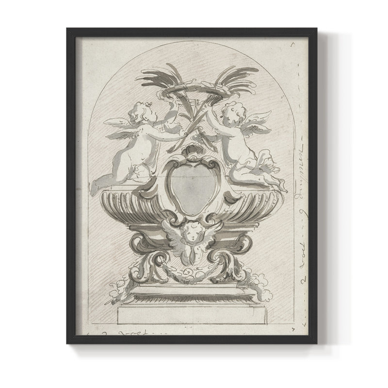 Croquis rétro, reproduction d'art encadrée VII, Noir, noir, noir, noir, H 30 po x l 24 po
