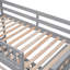 Lit superposé simple au-dessus de double en bois avec six tiroirs et tablettes flexibles, lit inférieur avec roulettes,-945410909