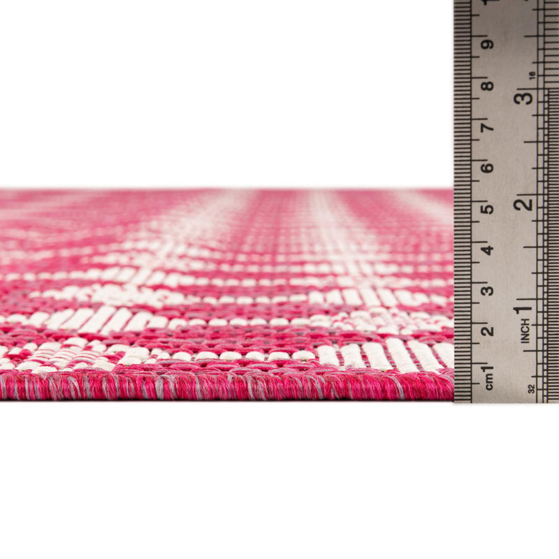 Magenta Traliccio Indoor/Outdoor Trellis Rug, Rectangle 10' x 14'