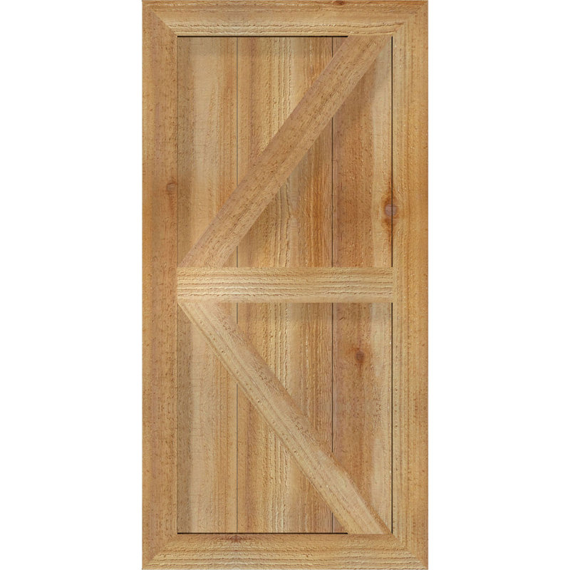 TimberCraft 5 3/8 "encadré avec panneaux n-lattes avec Z-Bar, cèdre rouge de l'Ouest, 16 1/8 po, 32 po