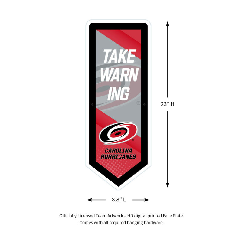 Enseigne murale NHL Team Pennant, Hurricanes de la Caroline