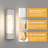 16" Dimmable LED Modern Wall Mounted Sconce With Natural Spanish Marble Shade 5 Colors Adjustable (Set Of 2)-1435903100
