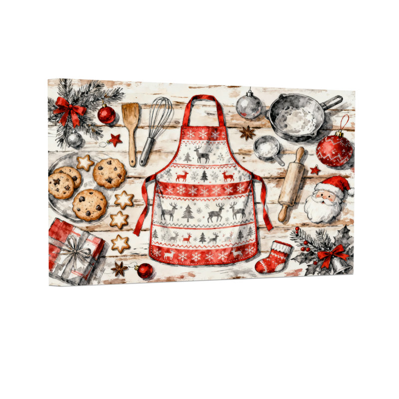 Tablier à motif de flocons de neige, H 20 po x l 30 po