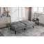 Canapé-lit pliant convertible gris clair-1285696861