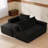 Boneless Corduroy L-Shape Modular Sectional Couch with Chaise - Soft Upholstered, Roomy Deep Seat, No Assembly Required, Timeless Stylish Furniture for Living Room Bedroom Apartment Home Office-218115380-218115377