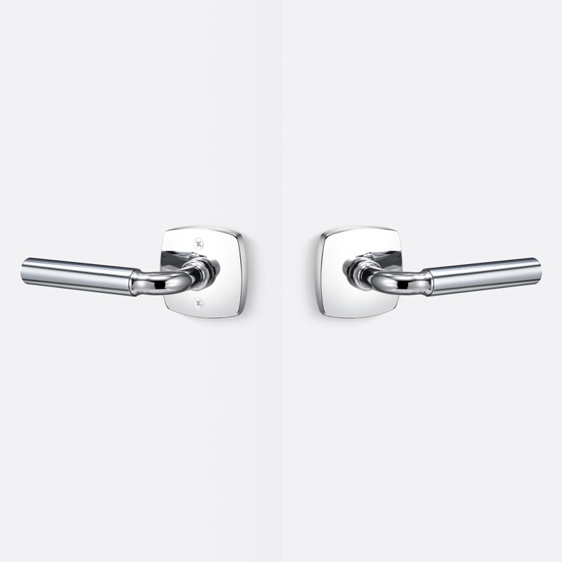 Rosette Forma Passage, poignée lisse, Chrome poli